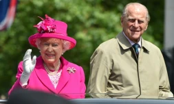 La reine Elisabeth II et son époux, le prince Philip à Londres, le 12 juin 2016