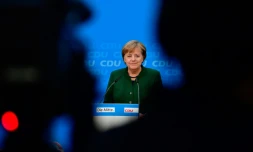 La chancelière allemande Angela Merkel à Berlin, le 27 novembre 2017