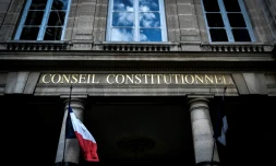 L'entrée du Conseil constitutionnel à Paris, le 23 janvier 2024