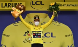 Le Slovène Primoz Roglic (Jumbo) a pris le maillot jaune à l'issue de la 9e étape à Laruns, le 6 septembre 2020