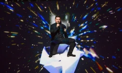 Sergueï Lazarev, représentant de la Russie à l'Eurovision lors d'une répétition à Stockholm, le 13 mai 2016