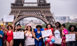 Défilé des modÚles rondes à Trocadéro à Paris, le 28 avril 2019