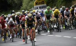 Les cyclistes au départ de la 17e étape du Tour de France, à La Mure en Isère, le 19 juillet 2017