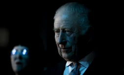 Le roi Charles III lors d'une visite dans des studios d'enregistrement à Dagenham, prÚs de Londres, le 18 février 2026