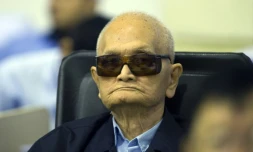 L'idéologue du régime khmer Nuon Chea, 92 ans, en 2014