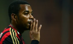 Robinho alors qu'il évoluait au Milan AC, le 28 septembre 2023 à Milan