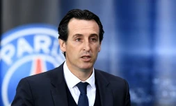 L'entraîneur du PSG Unai Emery lors du match contre le Celtic, le 22 novembre 2017 au Parc des Princes
