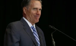 L'ancien gouverneur du Massachusetts Mitt Romney, le 3 mars 2016 Ă Salt Lake City (Utah)