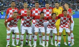 Equipe de Croatie avant le match de Coupe du monde contre le Nigeria, le 16 juin 2018 à Kaliningrad