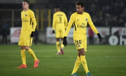 L'attaquant du PSG Neymar lors du match perdu à Strasbourg, le 2 décembre 2017 