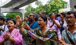 Des manifestations d'étudiants contre les quotas d'emploi dans la fonction publique ont déclenché en juillet des violences au Bangladesh qui se soldées par la mort de plus de 200 personnes, selon un décompte de l'AFP à partir des données de la police et des hÎpitaux. Photo à Dacca 26 juillet 2024
