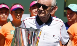Le directeur du tournoi de tennis d'Indian Wells, Raymond Moore, le 20 mars 2016