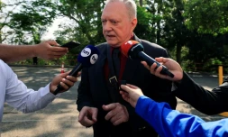 Jurguen Mossack devant un tribunal Ă Panama City, le 8 avril 2024