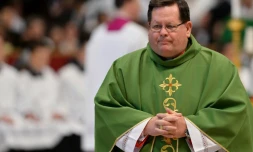 Le cardinal canadien Gerald Cyprien Lacroix dans la basilique Saint-Pierre de Rome, au Vatican, le 23 février 2014