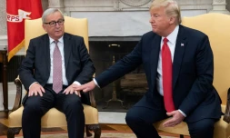 Le président américain Donald Trump et le président de la Commission européenne Jean-Claude Juncker à la Maison Blanche, à Washington le 25 juillet 2018