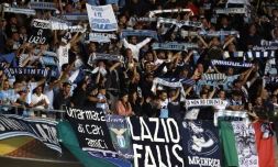 Des supporteurs de la Lazio, lors du match contre Nice, le 19 octobre 2017 à Nice