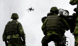Exercice de la défense anti-aérienne suédoise sur l'île de Gotland, en septembre 2017
