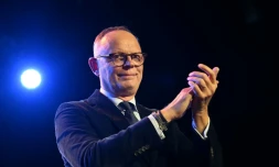 Le maire du Havre et candidat du parti Horizons, Édouard Philippe, lors d'un meeting à quatre jours du premier tour des élections municipales au Havre, le 11 mars 2026