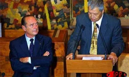 Lors de la visite officielle du président de la République, Jacques Chirac, à La Réunion le jeudi 17, le vendredi 18 et le samedi 19 mai 2001