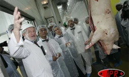 Vendredi 15 avril 2005 -

Marc Ravalomanana a visité les abattoirs de la SICA Viandes à Saint Pierre.