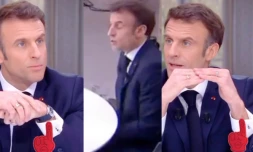 Interviewé à la télé, Macron se débarrasse discrètement d’une montre trop coûteuse