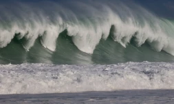 houle en bord de mer avec de grosses vagues