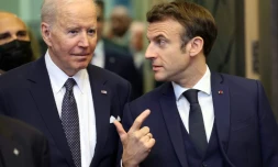 Macron de retour aux Etats-Unis, pour parler d'Ukraine et de protectionnisme avec Biden
