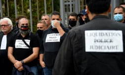 Des centaines de policiers et magistrats de nouveau rassemblés contre la réforme de la PJ