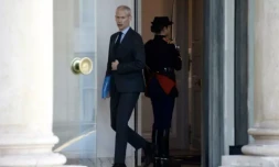 Le ministre chargé des Relations avec le Parlement Franck Riester à l'Elysée à Paris, le 18 janvier 2023 ( AFP / Ludovic MARIN )