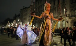 Nuit de "carnaval" à Londres en soutien à Julian Assange 