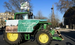 Des tracteurs défilent à Paris contre les restrictions des pesticides