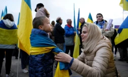 Manifestations dans plusieurs villes de France en soutien Ă l'Ukraine