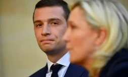 RN Jordan Bardella et Marine Le Pen