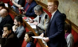 Le député Adrien Quatennens à l'Assemblée nationale à Paris, le 7 février 2023 ( AFP / Ludovic MARIN )