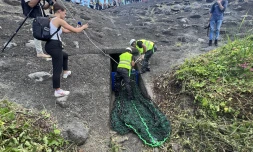 Filet antipollution TCO rivière des galets, nasse antipollution, déchets, TCO