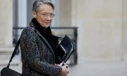 La Première ministre Elisabeth Borne, le 1er février 2023 à Paris ( AFP / Ludovic MARIN )