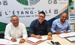 Signature d'une convention entre la CCIR, la CMA et L'Etang-Salé