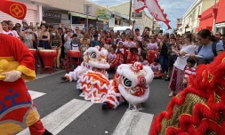 Lancement festivités nouvel an chinois, danse du lion saint-denis 2023