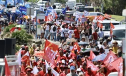 Manifestation contre la réforme des retraites à Saint-Denis