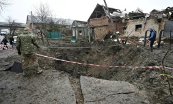 PremiĂšre neige et nouvelles frappes russes en Ukraine