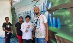 Groupe hospitalier de l'Est : une fresque murale décore les nouveaux locaux de la permanence d'accès aux soins de santé