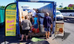déchèterie éphémère TCO au Plate à Saint-Leu