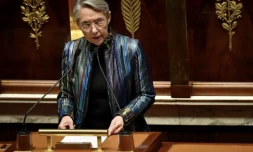 La Première ministre Elisabeth Borne, le 6 décembre 2022 à l'Assemblée nationale à Paris ( AFP / JULIEN DE ROSA )