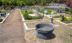 Préparatifs de la toussaint dans les cimetières du Port