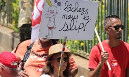 Manifestation contre la réforme des retraites à Saint-Denis