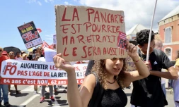 Manifestation contre la réforme des retraites à Saint-Denis