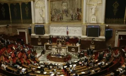 La Première ministre Elisabeth Borne s'adresse à l'Assemblée nationale, à Paris le 31 octobre 2022 ( AFP / Geoffroy Van der Hasselt )