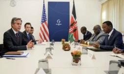 Réunion des ministres des Affaires étrangères du G7 à l'hôtel de ville de Münster dans l'ouest de l'Allemagne, le 4 novembre 2022 ( POOL / Martin Meissner )