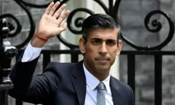Le nouveau Premier ministre britannique Rishi Sunak peu après sa nomination, à Londres, le 25 octobre 2022 ( AFP / JUSTIN TALLIS )