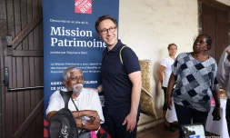 Stéphane Berne en visite à l'ancienne usine de Pierrefonds